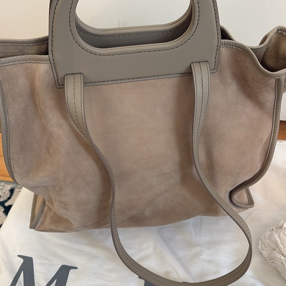 MaxMara Jito Shopper in Taupe Leather and Suede. Max Mara - Picture 7 of 10